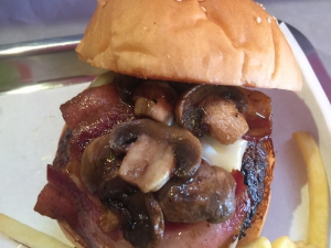 Bacon, Swiss, Mushroom Burger